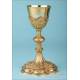 Fine Antique Gilt Silver and Metal Chalice. France, 19th Century