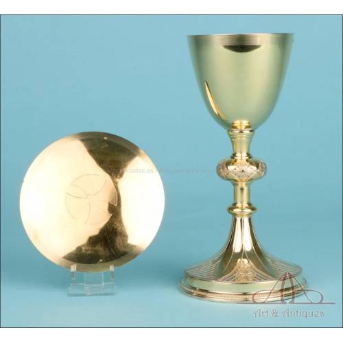 Beautiful Antique Gilt-Silver Chalice. France, Circa 1900