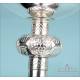 Beautiful Roman Style Silver Chalice in Its Storing Case. Belgium, 1937