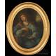 Our Lady of Sorrows, Northern Italian School, Oil on Panel, Late 17th Early 18th Cent.