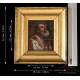 Antique Italian Vitela Painting on glass of Saint Simon the Zealot ca. 1800