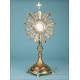 Antique Gilt Metal and Alpaca Monstrance. Spain, Circa 1950