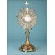 Antique Gilt Metal and Alpaca Monstrance. Spain, Circa 1950