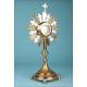 Antique Gilt Metal and Alpaca Monstrance. Spain, Circa 1950