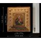 Antique Italian painting on copper, 17th c. Virgin of the Rosary and Saint Dominic