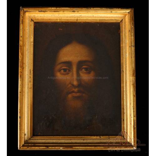 Ecce Homo. Jesús de Nazareth. Óleo sobre Tabla. Escuela Italiana, S. XVIII