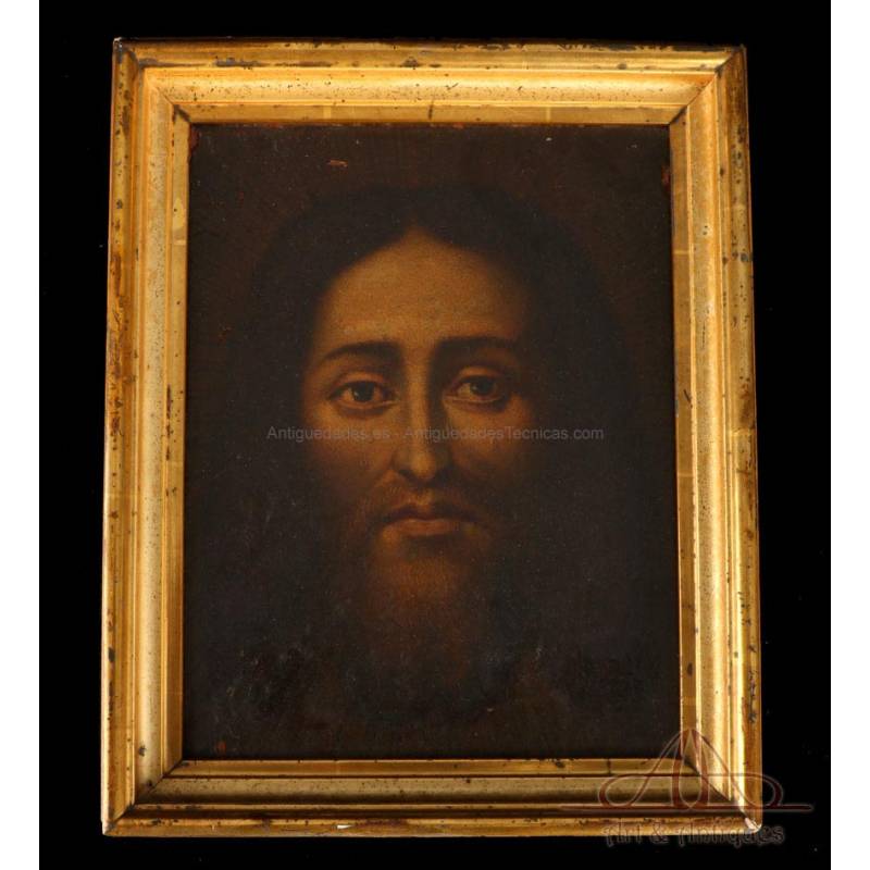 Ecce Homo. Jesus of Nazareth. Oil on Board. Italian School, 18th Century