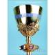 Beautiful Gilt Silver Chalice with Enamels. Demarquet. France, Circa 1880