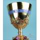 Beautiful Gilt Silver Chalice with Enamels. Demarquet. France, Circa 1880
