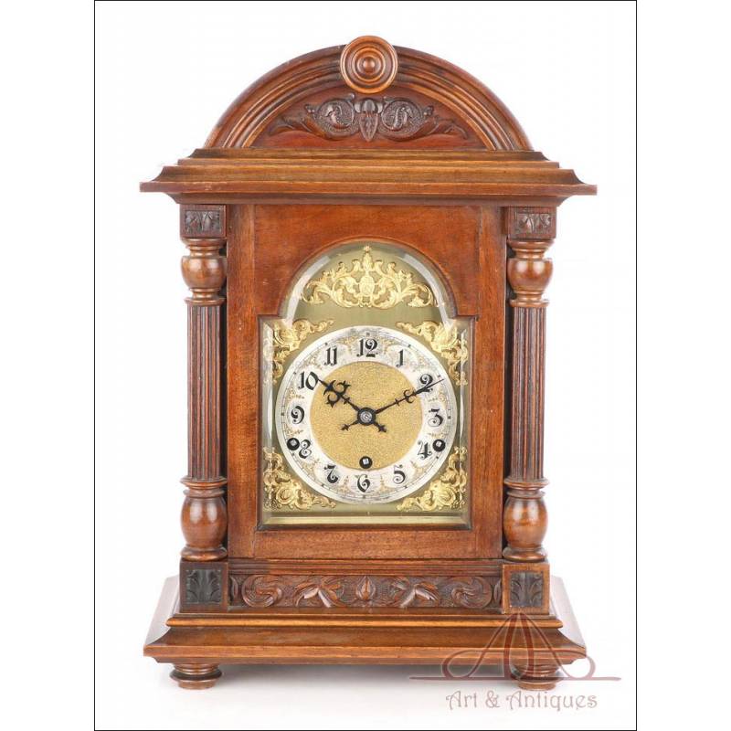 Beautiful Antique Westminster Kienzle Mantel Clock. Germany, Circa 1900