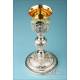 Antique Solid Silver Baroque Chalice and Paten. Paris, France, 1838