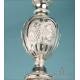 Antique Solid Silver Baroque Chalice and Paten. Paris, France, 1838