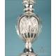 Antiguo Cáliz Barroco de Plata Maciza y Patena. París, Francia, 1838