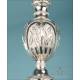 Antique Solid Silver Baroque Chalice and Paten. Paris, France, 1838