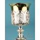 Antique Solid Silver Baroque Chalice and Paten. Paris, France, 1838