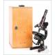 Antique Leitz Microscope Made during World War II. Germany, 1944