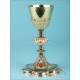 Gorgeous Antique Gilt-Silver Chalice with Enamels. France, Circa 1880