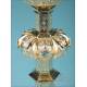 Gorgeous Antique Gilt-Silver Chalice with Enamels. France, Circa 1880