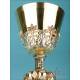 Gorgeous Antique Gilt-Silver Chalice with Enamels. France, Circa 1880