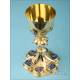 Gilt-Silver Chalice with Enamels by Favier Silversmith. France, Circa 1880