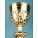 Gilt-Silver Chalice with Enamels by Favier Silversmith. France, Circa 1880