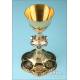 Antique French Chalice with Enamels. France, Circa 1880