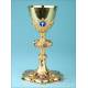 Beautiful Antique Gilt-Silver Chalice with Enamels. France, Circa 1880