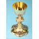 Beautiful Antique Gilt-Silver Chalice with Enamels. France, Circa 1880