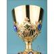 Beautiful Antique Gilt-Silver Chalice with Enamels. France, Circa 1880