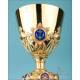 Beautiful Antique Gilt-Silver Chalice with Enamels. France, Circa 1880