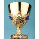 Beautiful Antique Gilt-Silver Chalice with Enamels. France, Circa 1880