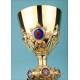 Beautiful Antique Gilt-Silver Chalice with Enamels. France, Circa 1880