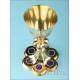 Antique Gilt-Silver Chalice with Enamels. France, Circa 1870