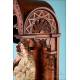 Gorgeous Antique Wood Sculpture of the Madonna and Child. Spain, Circa 1900