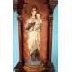 Gorgeous Antique Wood Sculpture of the Madonna and Child. Spain, Circa 1900