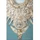 Striking Antique Silver Monstrance with Real Diamonds. Spain, Circa 1950