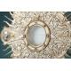 Striking Antique Silver Monstrance with Real Diamonds. Spain, Circa 1950