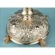 Striking Antique Silver Monstrance with Real Diamonds. Spain, Circa 1950