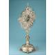 Striking Antique Silver Monstrance with Real Diamonds. Spain, Circa 1950