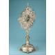 Striking Antique Silver Monstrance with Real Diamonds. Spain, Circa 1950