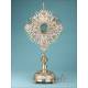 Striking Antique Silver Monstrance with Real Diamonds. Spain, Circa 1950