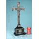 Antique Ebony and Silver Crucifix. Lier, Belgium. 19th Century