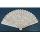 Antique Chinese Carved Ivory Fan. China, XIX Century