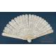 Antique Chinese Carved Ivory Fan. China, XIX Century