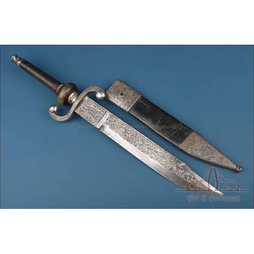 Antique Spanish Plug Bayonet. Toledo, Spain, 19th Century