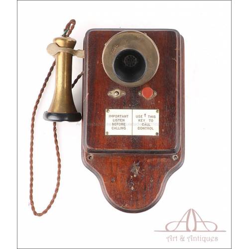 Antique English Intercom Telephone. England, Circa 1920