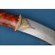 Antique Indian Mughal or Khanjar Dagger with Polychrome Handle. Circa 1900