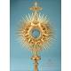 Gorgeous Antique Bejeweled Gilt Metal Monstrance. France, Circa 1900