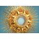 Gorgeous Antique Bejeweled Gilt Metal Monstrance. France, Circa 1900