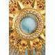 Gorgeous Antique Bejeweled Gilt Metal Monstrance. France, Circa 1900